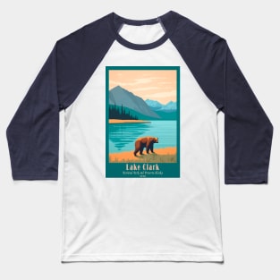 Lake Clark National Park Vintage Travel Poster Baseball T-Shirt